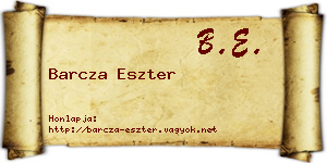 Barcza Eszter névjegykártya